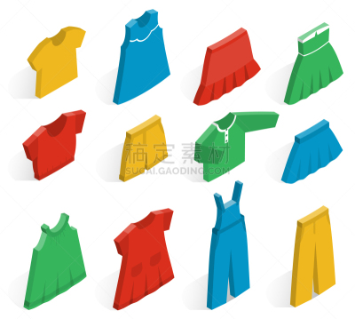 衣服,计算机图标,女孩,毛衣,裤子,太阳裙,现代,儿童,阴影,三维图形