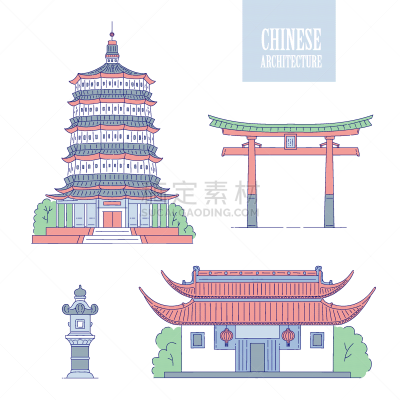 建筑,东方人,著名景点,柱子,屋顶,日本,房屋,地形,轮廓