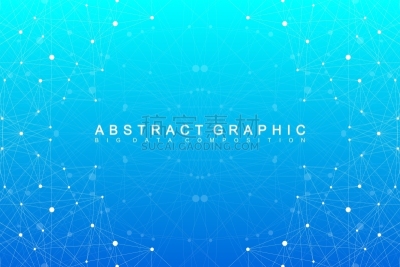 几何形状,分子,背景,插画,深的,健康保健,主机,复杂,生物科技,技术