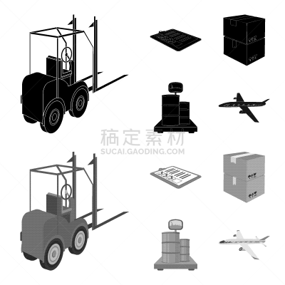 设备用品,货物集装箱,叉车,滑垒守场员,商务,品牌名称,蜘蛛网,疤,递送,包装