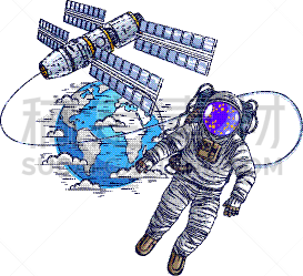宇航员,太空,风景,俄罗斯宇航员,科学家,男人,椭圆形,直的,飞,联系