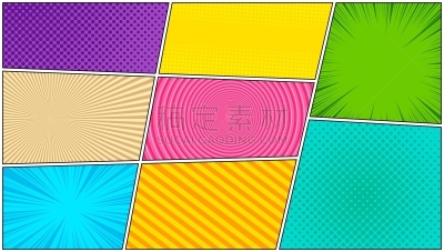 漫画书,背景,多色的,抽象,螺线,艺术品,绘画插图,卡通,圆形,乐趣