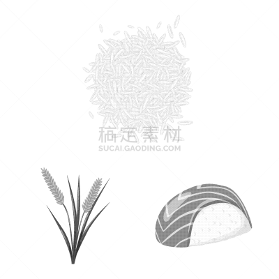食品,有机食品,标志,农业,寿司,谷物,环境,灰色,布置,烹调