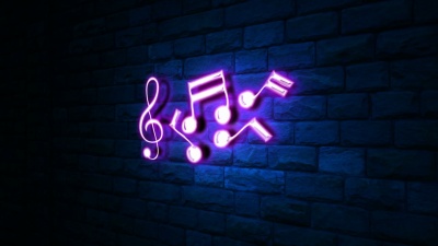 音乐笔记霓虹灯