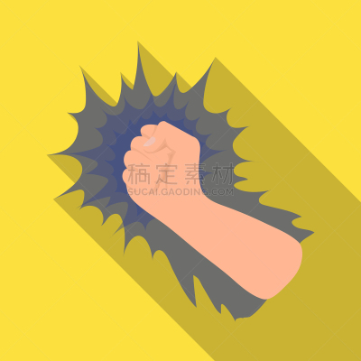 图标,平坦的,分离着色,幻想,环绕立体声,拳头,图像,吹