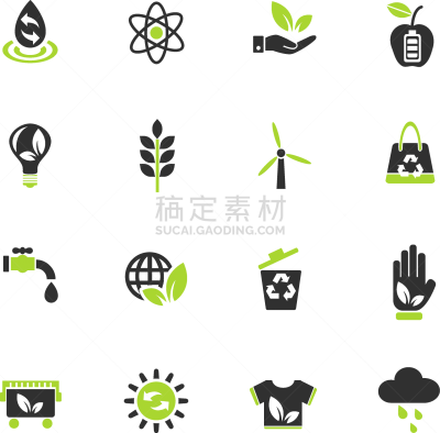 图标集,替代能源,生物学,柴油机,计算机,生物科技,环境,云,技术,联系