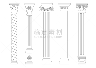 柱子,古典风格,白色,比例,技术,图像,巴洛克风格,文艺复兴,建筑业,着色