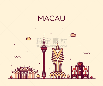 直的,城市天际线,安全护栏,建筑,城市,赌场,全景,剪影