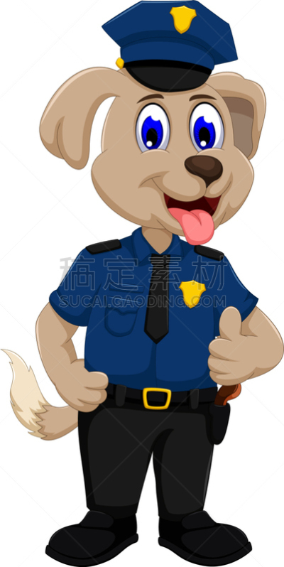 可爱的,卡通,警犬,翘起大拇指,宠物,防弹背心,安全的,狗