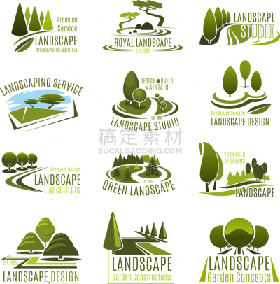 绿色,地形,设计师,图标,生物学,景观设计,环境,植物群,公园,树