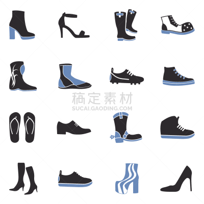 双色,绘画插图,矢量,扁平化设计,计算机图标,鞋具,一个物体,运动保护装,平跟鞋,牛仔