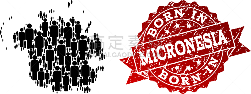 密克罗尼西亚,抽象拼贴画,岛,参观者,自然地理,红色,人,男人,概念