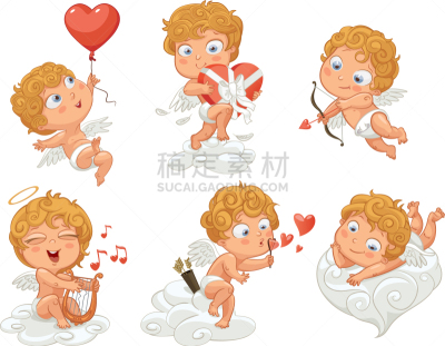 幽默,动画片,情人节,幸福,分离着色,男孩,可爱的,白色,白昼,尿布