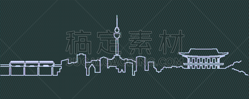 城市天际线,大邱,线条,白色,亚洲,商务,事件,暗色,图像,艺术