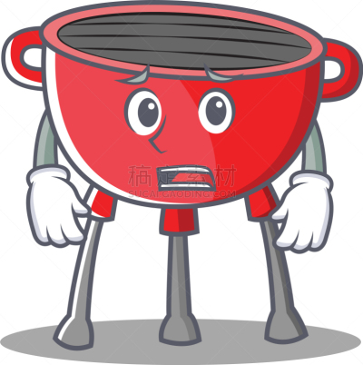 动画片,烤肉架,可爱的,格子烤肉,热,香肠,食品,图像,害怕,烹调