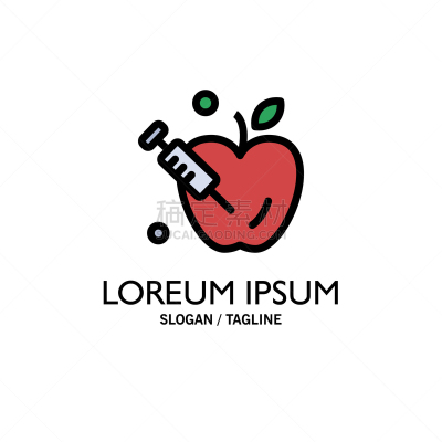 科学,苹果,品牌名称,模板,平坦的,商务,科学家,水果,落下