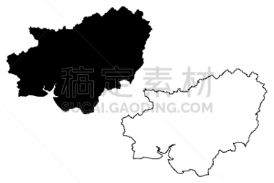 拉内利,草图,威尔士,城市,潦草,剪影