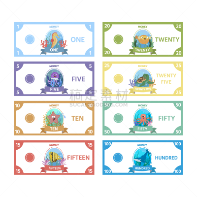 可爱的,海星,鱼类,海马,矢量,游戏,童年,纸,水母,布置