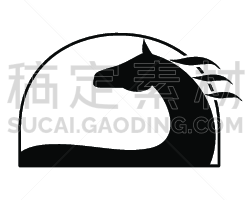 符号,马,马勒,平视角,运动,竞技场,小马,农场,背景,绘画插图