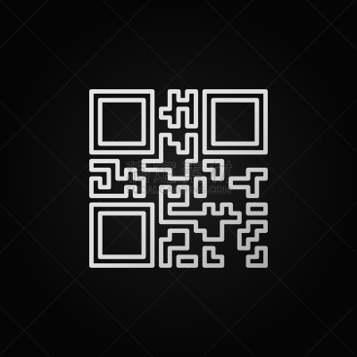 二维码,线图标,背景聚焦,暗色,医学扫描,数据,信函,技术,图像,取得