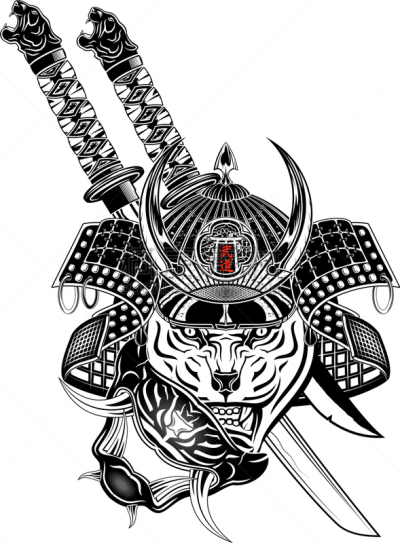 虎,日本武士,传统,面具,剑,魔鬼,日本,分离着色,虚构