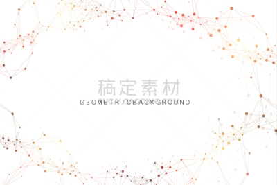 计算机网络,矢量,几何形状,绘画插图,科学,成一排,抽象,斑点,插画,联系