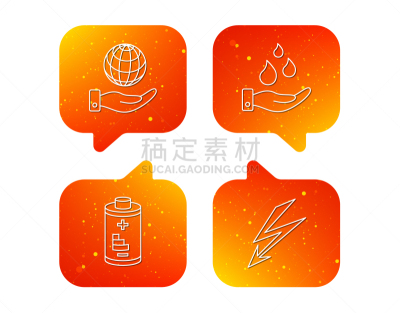 电池,水,行星,计算机图标,轮廓,自然,直的,援救,协助,演讲