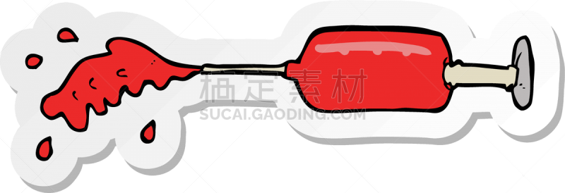 健康保健,标签,卡通,注射器,可爱的,性格,矢量,喷出,绘制,注射