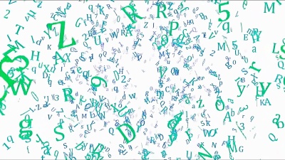 随机字母抽象动画-循环彩虹
