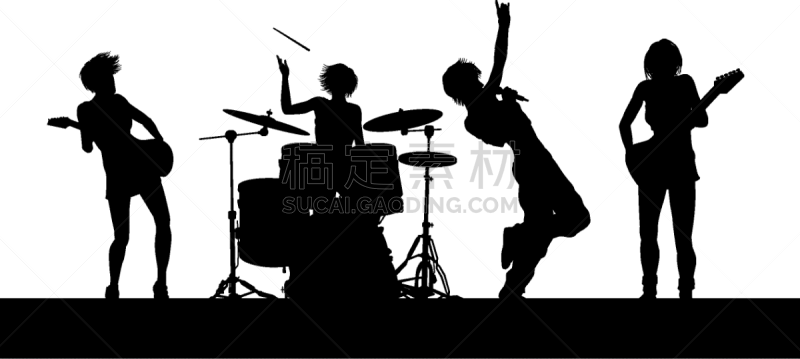 流行音乐会,女性,乐队,鼓手,妇女问题,背景分离,流行音乐,阴影,性能组,仅女人