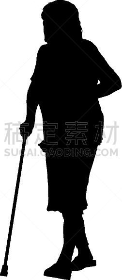 白色,肢体缺损,健康保健,护士,易接近性,损失,椅子,棍,剪影