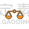 分离着色,白色,图标,秤,橙色,商务