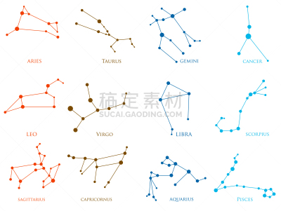 星座,布置,线条,空间探索,背景分离,月,现代,星系,算命,布置