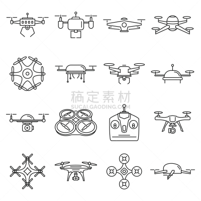 一致,轮廓,四轴飞行器,直的,技术,设备用品,桌上玩具,螺旋桨,监视,递送