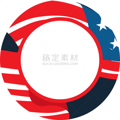 美国,无人,分离着色,白色,红色,证章