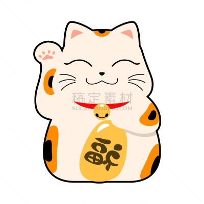 可爱的,卡通,运气,单词,大块头,时尚,招财猫,传统,动物,虚拟角色