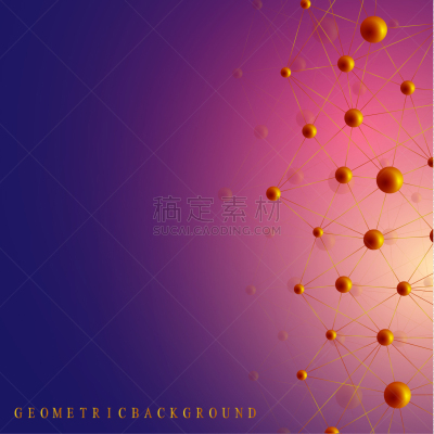 几何形状,分子,插画,背景,深的,健康保健,数据,主机,复杂,生物科技