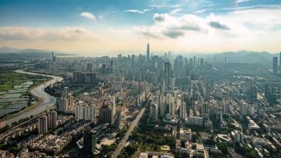 中国深圳城市风光延时摄影