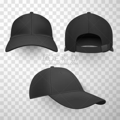 黑色,棒球帽,运动,饰头巾,模板,现代,三维图形,夏天,商品,写实