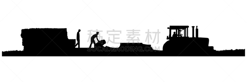拖拉机,稻草,矢量,田地,农业,计算机,垒起,仅男人,技术,三柱门横木