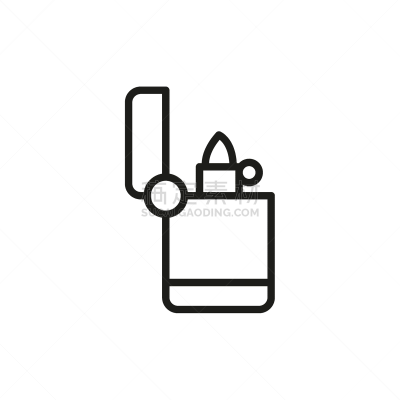 打火机,线图标,极简构图,热,铬合金,塑胶,易燃品,现代,设备用品,背景