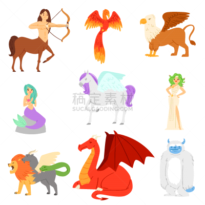 动物,秘密,飘然,狮子,鸟类,有角的,庞蒂克火鸟,魔术师,怪物,虚构