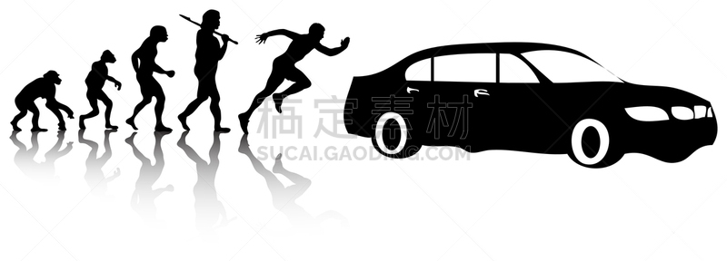 理论设计标签,人,达尔文,贞德,猴子,男人,汽车,剪影,发展