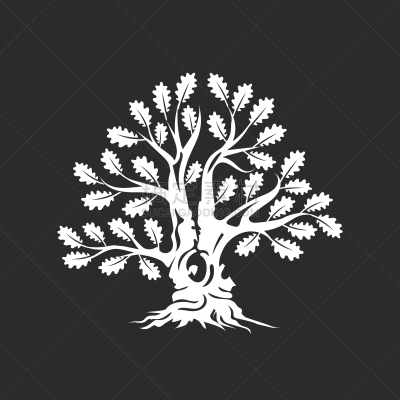品牌名称,证章,巨大的,橡树,灵性,国内著名景点,环境,盆景,剪影