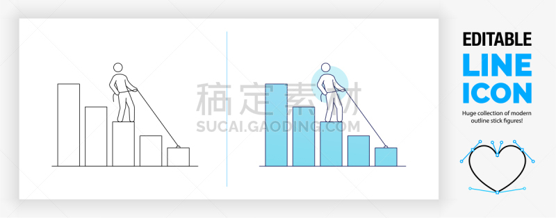 绘画插图,柱图,线条,底片,商务,经理,图表,危机,轮廓,债务