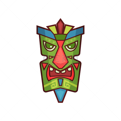 传统,似人脸,多色的,面具,华丽的,人种,吉祥物
