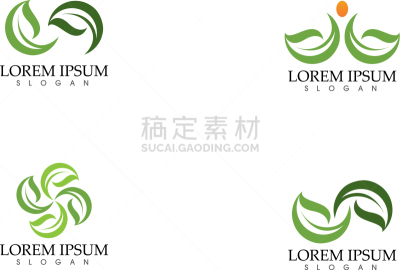 自然,模板,叶子,品牌名称,绿色,图标,循环利用,有机食品,阴阳符