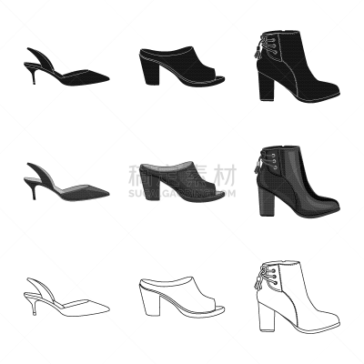 鞋具,女人,标志,分离着色,衣服,夜晚,高雅,冬天,凉鞋,收集