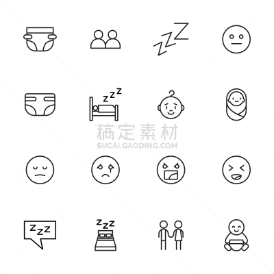 符号,儿童,线条,溢价,可爱的,泰迪熊,尿布,食品,喂养,爱