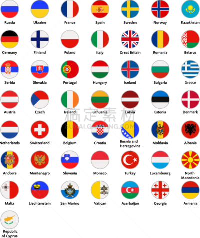欧洲,图标集,非凡的,非都市风光,国内著名景点,图像,矢量,阿塞拜疆,亚美尼亚